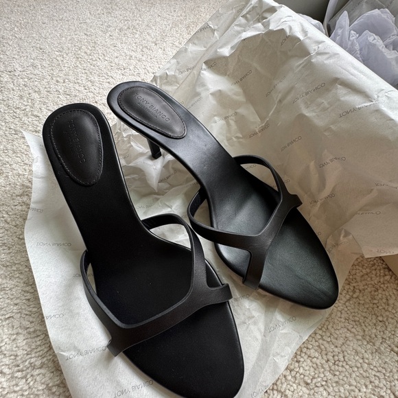 Tony Bianco • Women's Black Mule Kitten heel DAISY Sandals • 7 - Picture 2 of 3